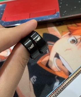 情侣戒指不锈钢动漫情侣