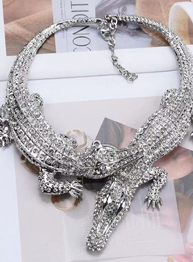 合金金属电镀水波链女项圈颈链