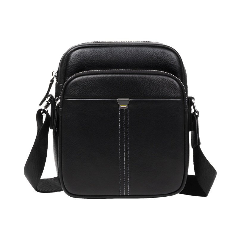 yuqixuan时尚头层牛皮单肩包商务休闲潮流男士真皮包感轻便单肩,淘宝优惠券,粉丝福利购,淘宝优惠卷