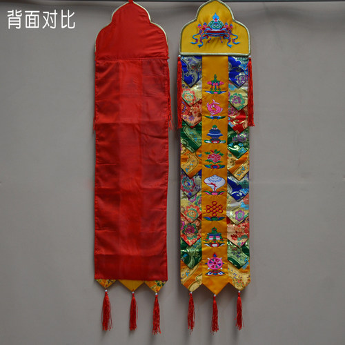 尼泊尔藏族佛堂寺院居家装饰八吉祥佛幡挂幡幢幡经幡-图2