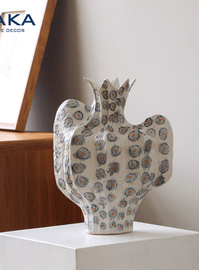 侘寂风花瓶景德镇陶瓷摆件