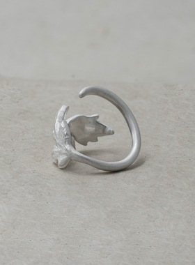 錾刻戒指独立原创设计925银中性