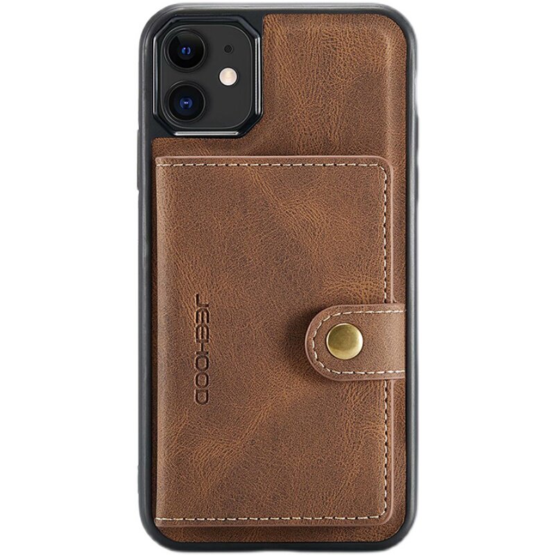 14Pro外壳适用苹果13手机壳插卡iPhone14promax钱卡包13商务SE2保护套8分体14带卡槽2合1磁吸皮套13pro商务12