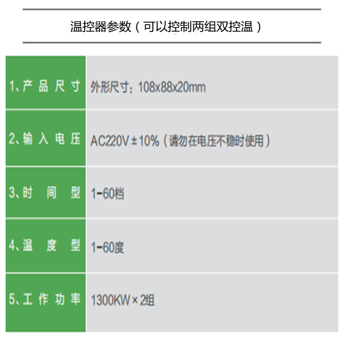 电热炕榻榻米专用温控器双控温控开关电热板遥控温控器电热膜温控 - 图1