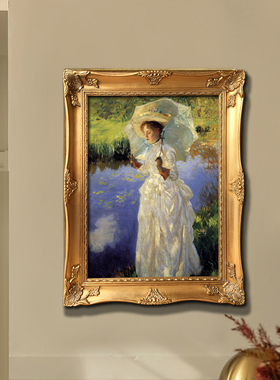 萨金特油画作品世界名画欧式法式风格人物装饰画玄关画艺术微喷