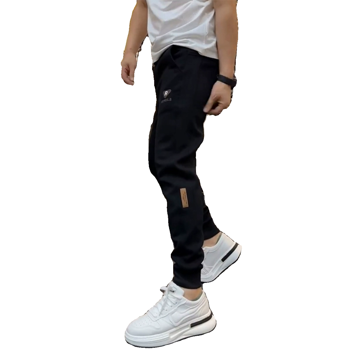 潮牌休闲裤秋冬季男士新款加绒加厚刺绣卫裤潮流束脚运动哈伦长裤,淘宝优惠券,粉丝福利购,淘宝优惠卷