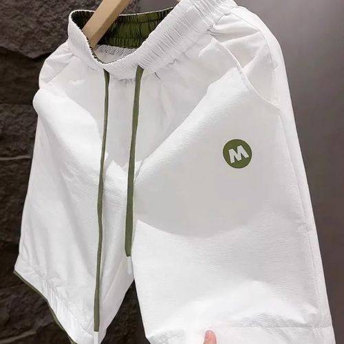 夏季新款简约时尚透气休闲短裤男宽松百搭薄款速干运动潮流五分裤 - 图0