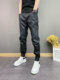 Leather pants plus fleece warm and windproof casual leather pants