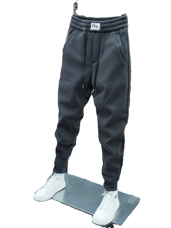 休闲裤秋冬季男士新款加绒加厚卫裤潮流时尚弹力小脚束脚哈伦裤男,淘宝优惠券,粉丝福利购,淘宝优惠卷