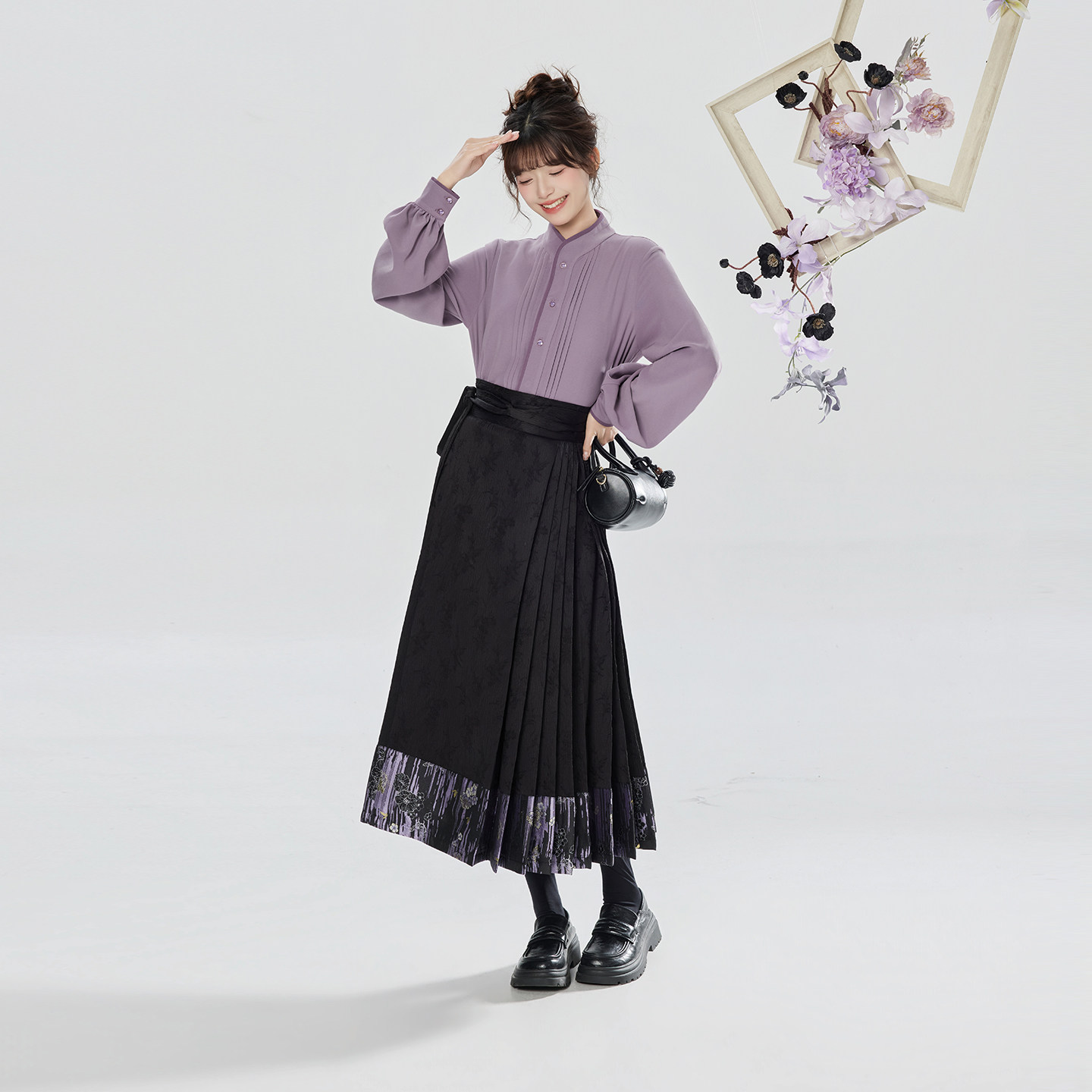 织造司[薰暮]新中式外套上衣长袖衬衫马面裙汉服半身裙女秋冬套装,淘宝优惠券,粉丝福利购,淘宝优惠卷