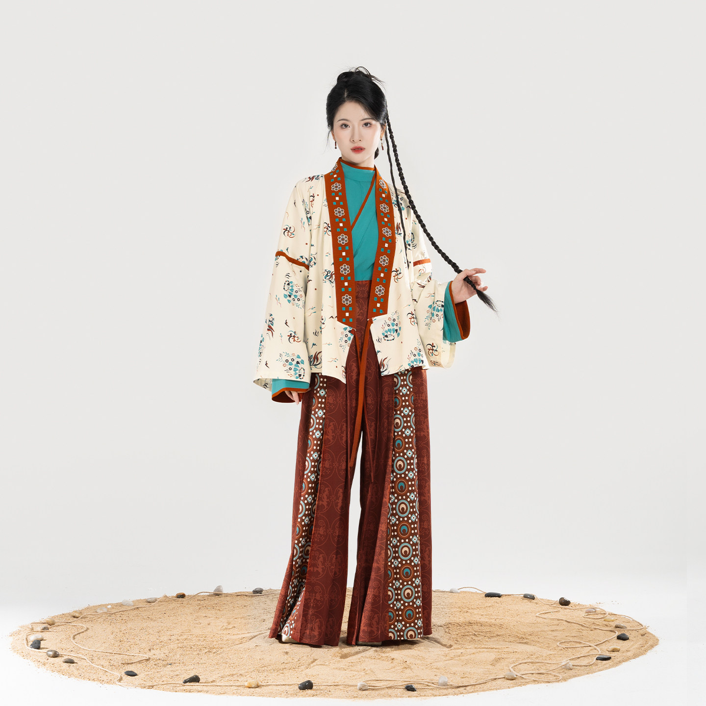 织造司[壁相观]原创晋制汉服敦煌交领外襦曲领内襦宽松阔腿裤子女,淘宝优惠券,粉丝福利购,淘宝优惠卷