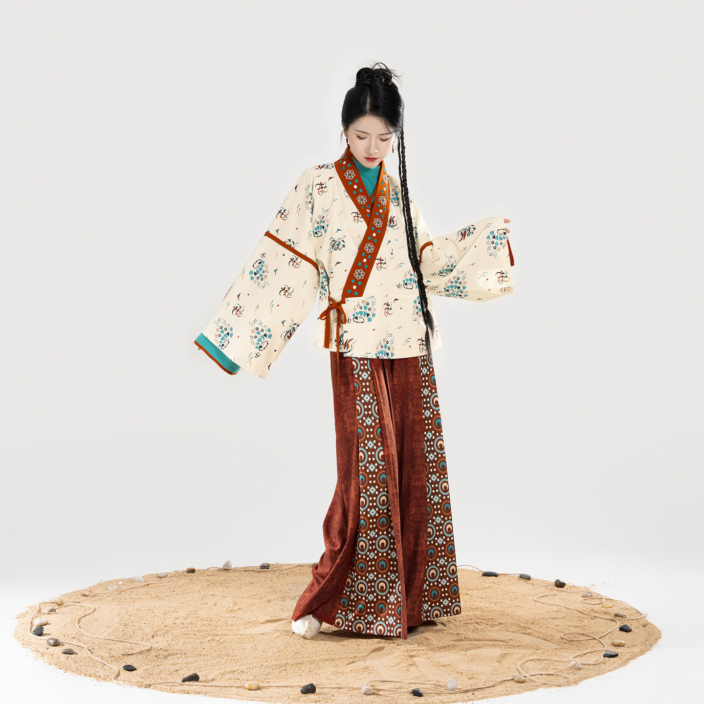 织造司[壁相观]原创晋制汉服敦煌交领外襦曲领内襦宽松阔腿裤子女,淘宝优惠券,粉丝福利购,淘宝优惠卷