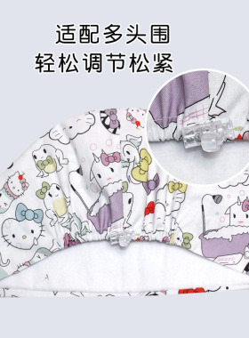 印花手术帽女纯棉护士小花帽手术室专用帽子口腔医生工作帽调节扣