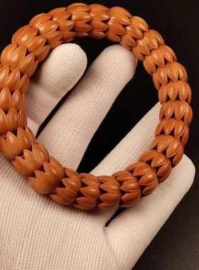 橄榄核九转莲花手工核雕男女