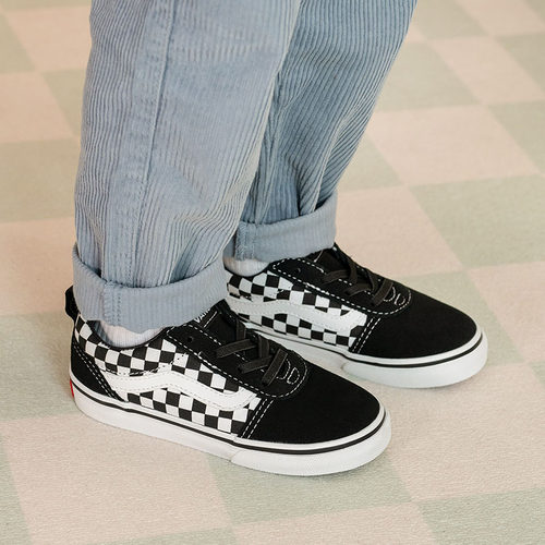 Vans范斯童鞋官方 WardSlip-On棋盘格一脚蹬小童帆布鞋 - 图2