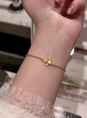 MISS HELEN拉丝鸢尾花」S925银手链女独特小众精致百搭首饰锆石