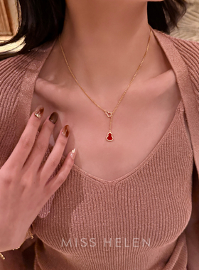 MISS HELEN红运葫芦 S925银项链轻奢通勤经典百搭设计高级感礼物
