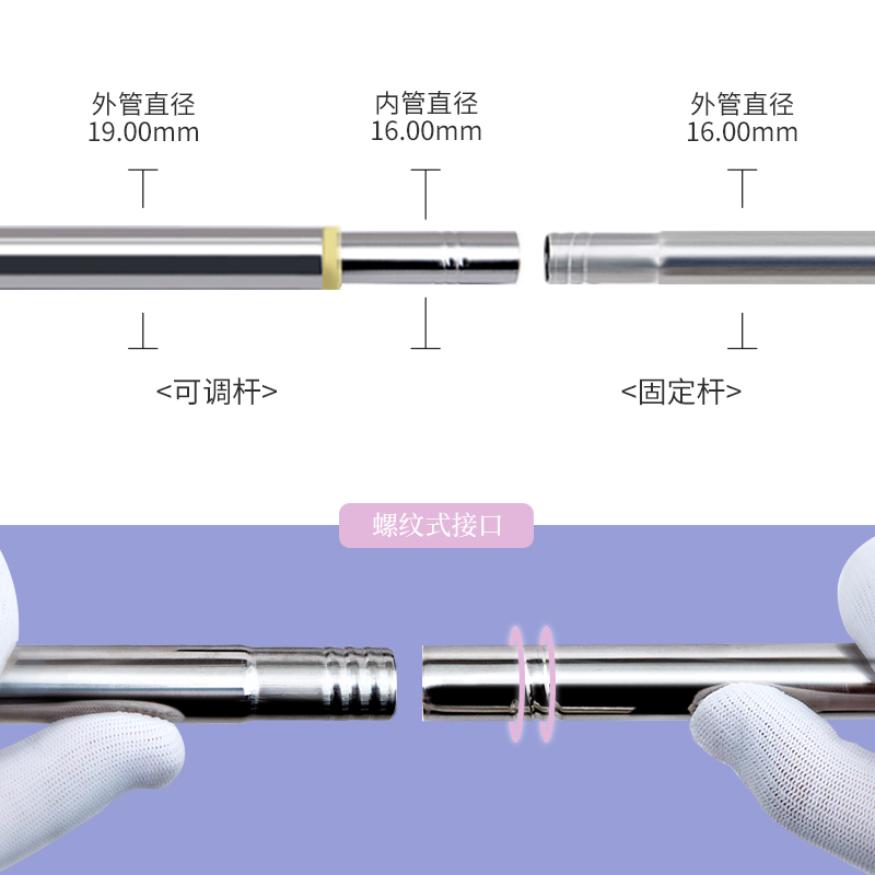 学生宿舍床帘蚊帐吊扇横杆单根长宽高配件杆子小电风扇杆支撑架 - 图3