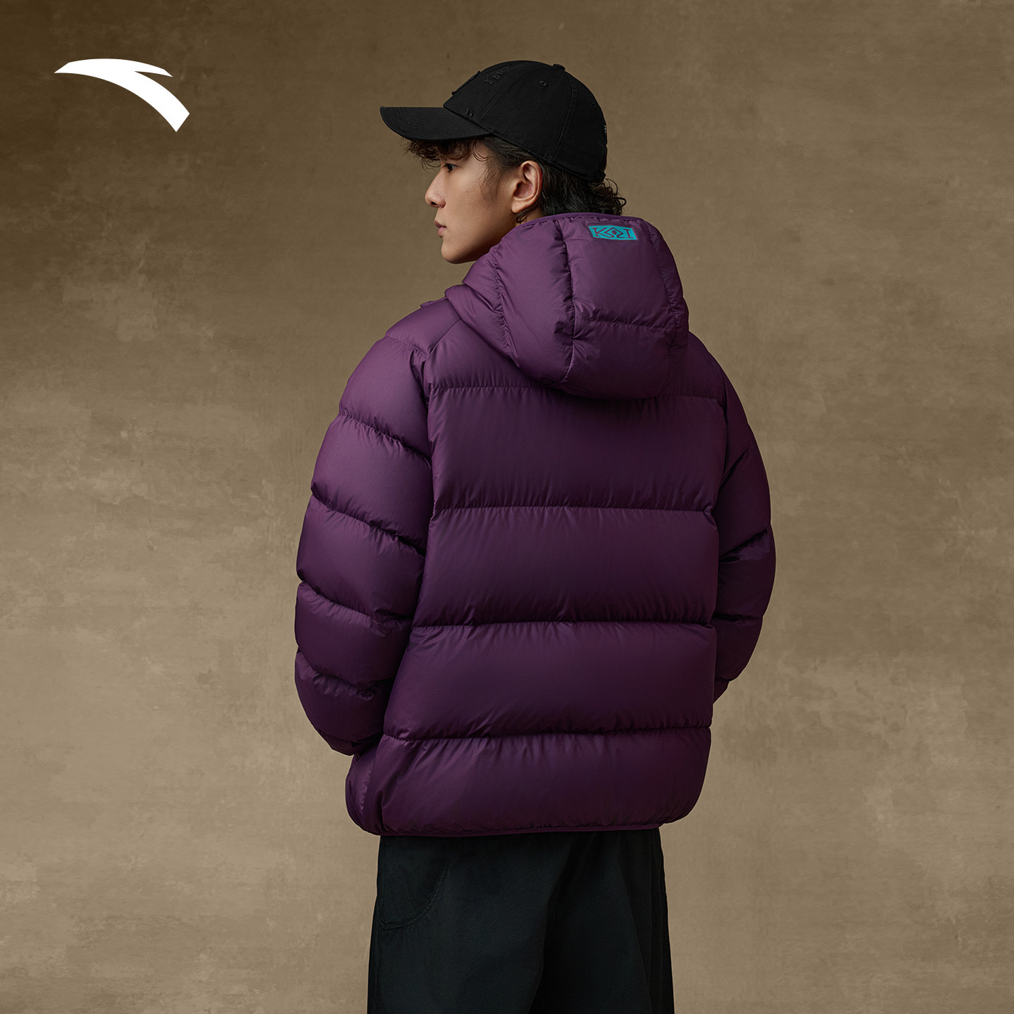 安踏欧文羽绒服男款2025冬季新款官方正品防泼水保暖连帽棉服外套