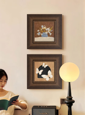 中古风实木相框摆台diy装饰画框