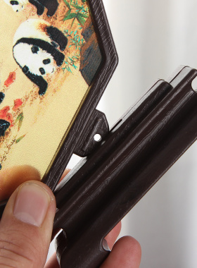 脸谱扇形小屏风送老外桌面摆件