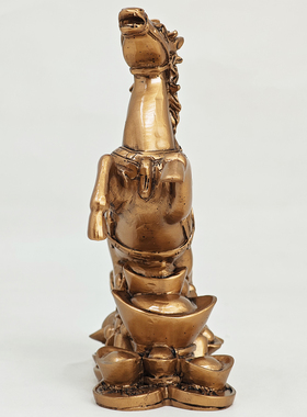 中式复古马到成功招财摆件