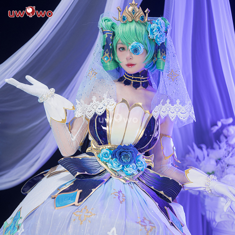 英雄联盟手游现货Uwowo悠窝窝英雄联盟手游cosplay 水晶玫瑰 格温至臻 服装女