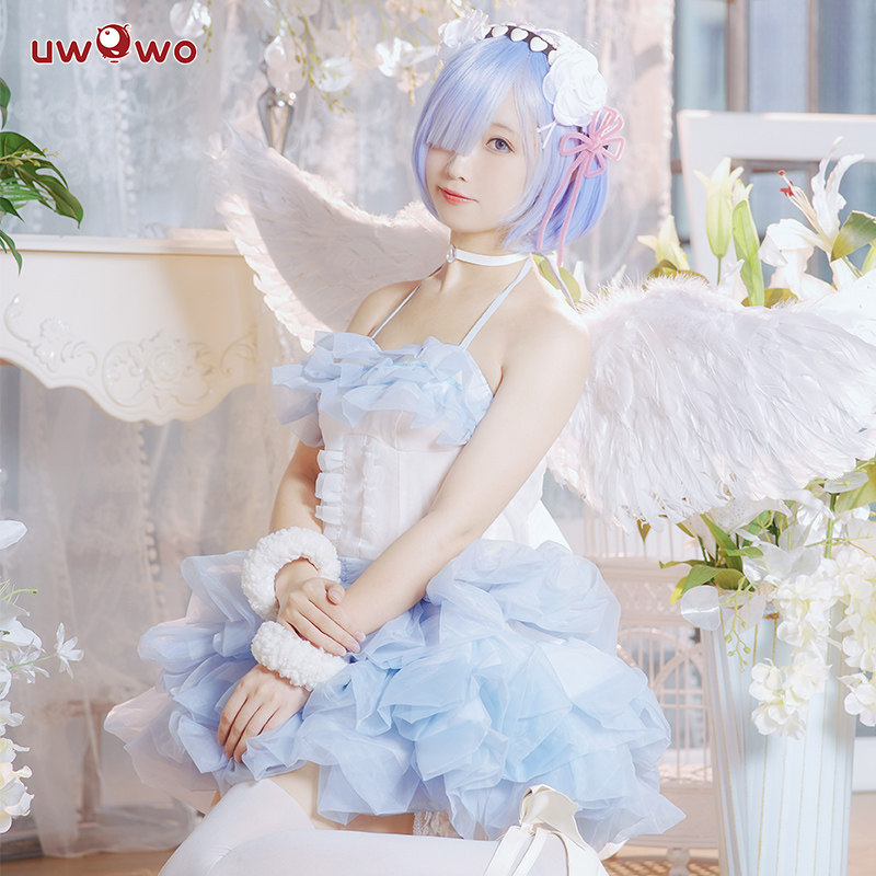 现货悠窝窝re0天使蕾姆cosplay服装女从零开始异世界雷姆蓬蓬裙 Uwowo悠窝窝 淘优券