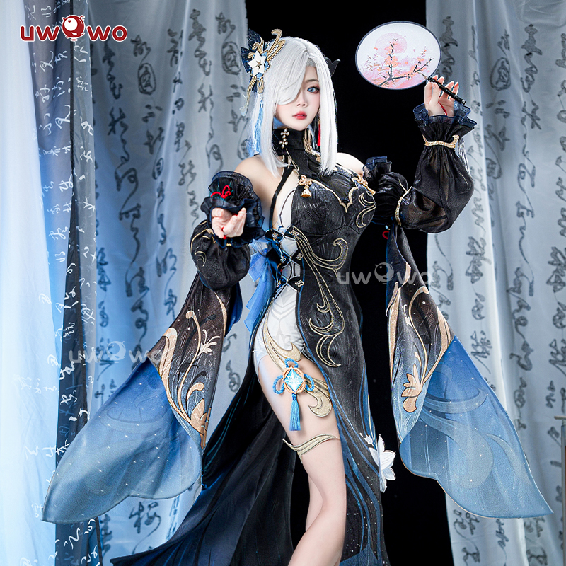 预售uwowo悠窝窝原神cosplay海灯节 申鹤 cos 服装女 冷花幽露 - 图1