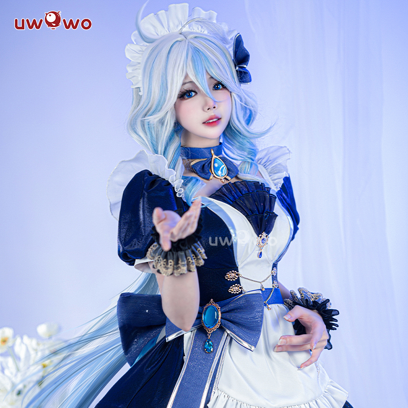 预售Uwowo悠窝窝原神cosplay枫丹水神 芙宁娜 女仆装 cos 服装女 - 图0