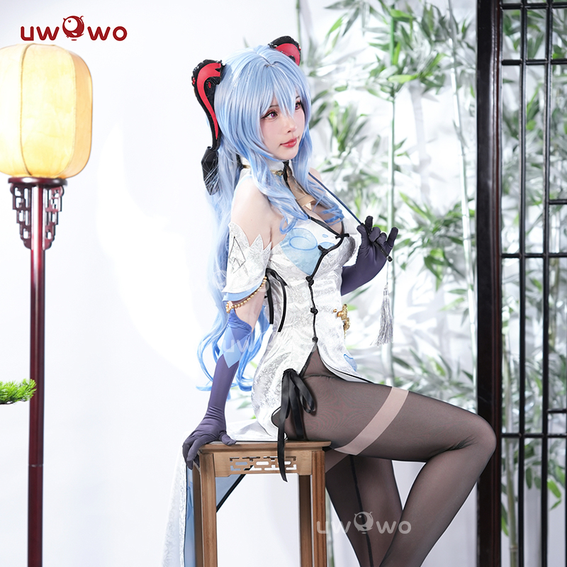 预售Uwowo悠窝窝原神 甘雨同人旗袍 cosplay服装女 原创授权 动漫 - 图1