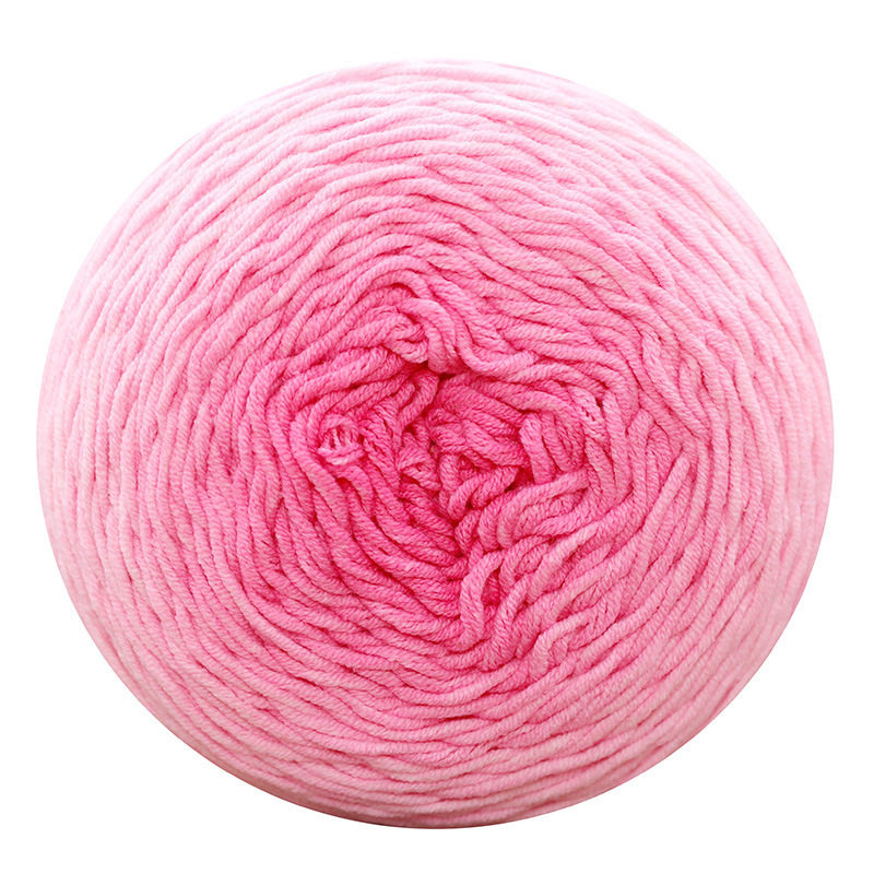 雪妃尔魔法球雪5手工diy编织长段染渐变5股牛奶棉钩针毯子毛线团 - 图3