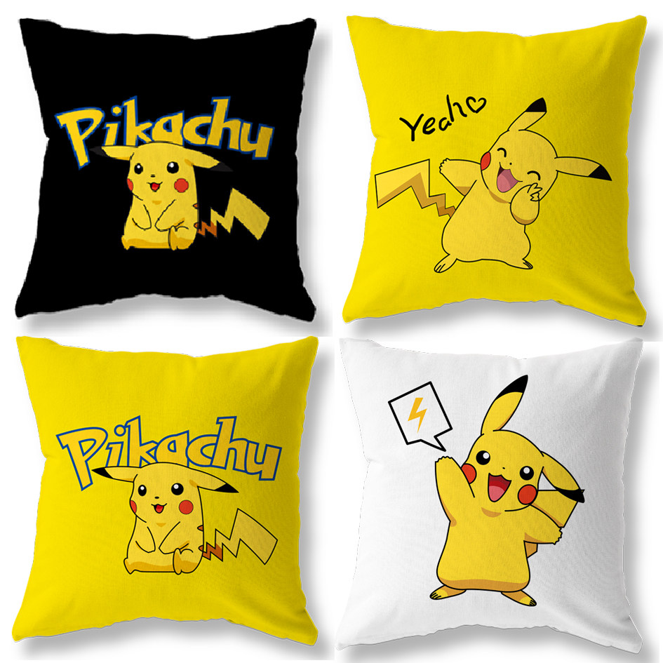 可爱卡通皮卡丘抱枕靠垫男女生宿舍靠垫汽车靠枕头办公室午睡枕头