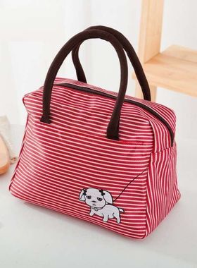 日系帆布韩版网红化妆包饭盒袋