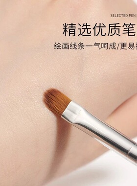 多功能单头眼影刷圆头光疗笔软毛双头唇刷晕染海绵头遮瑕刷化妆刷