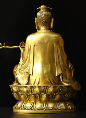 黄铜祖师爷摆件杨筠松铜像风水祖