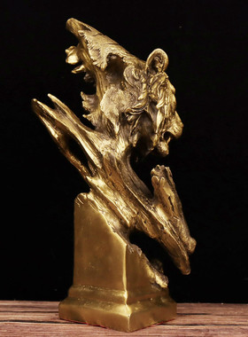 黄铜老虎头欧式酒柜客厅家居办公