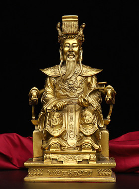批发铜像人物雕像黄铜玉皇大帝王