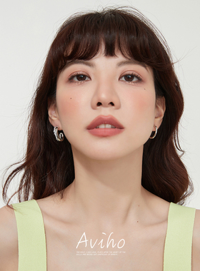aviho轻奢锆石镶嵌女不对称耳环