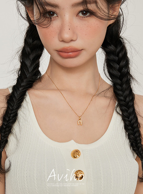 Aviho马蹄吊坠项链时尚极简