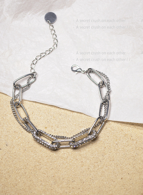 轻奢双层叠戴时尚个性风手链新款