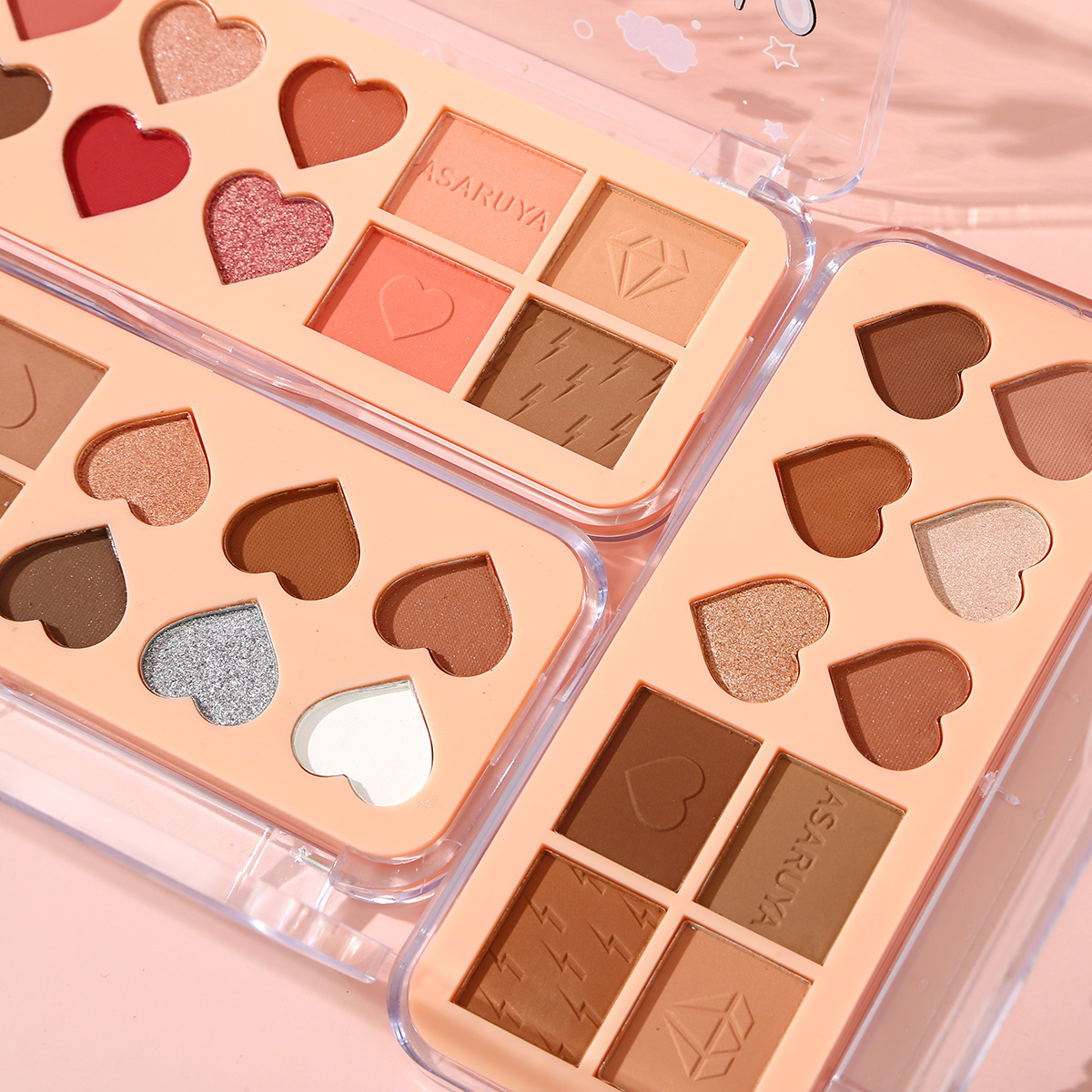 阿莎瑞雅十色哑光雾感眼影盘珠光细闪大地色易上色修容腮红一体盘 - 图1