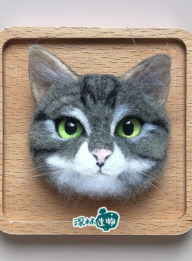 羊毛毡定制宠物猫咪胸针