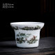 ສີຟ້າແລະສີຂາວ porcelain ຊາຮົ່ວ saucer ຊຸດ Kung Fu ຊາຊຸດການກັ່ນຕອງຊາ ceramic ການກັ່ນຕອງຂຸມຊາແຍກຕ່າງຫາກຊາ brewing ເຄື່ອງມື