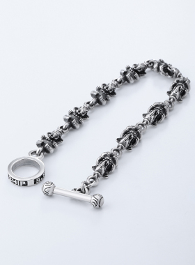 海盗船银饰小象神手链轻奢小众精致高级感2025新款男士手链情侣款