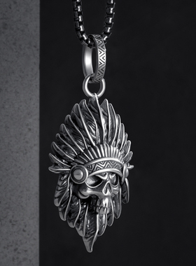 海盗船银饰项链女复古时尚锁骨链