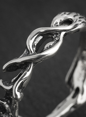 海盗船复古玫瑰花戒指小众设计