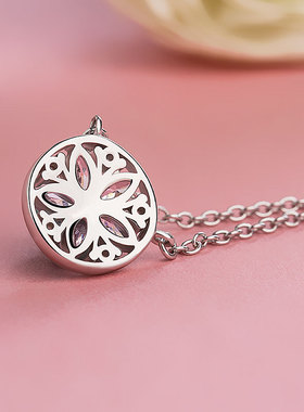 海盗船银饰小樱花项链女气质简约