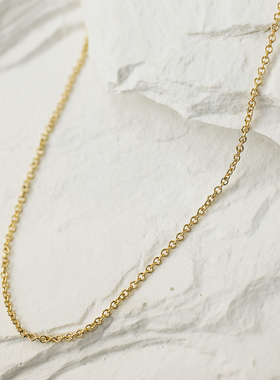 14K包金简约通勤圆o链条项链女