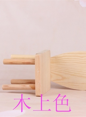 热卖外贸原木凳手绘装饰品材料
